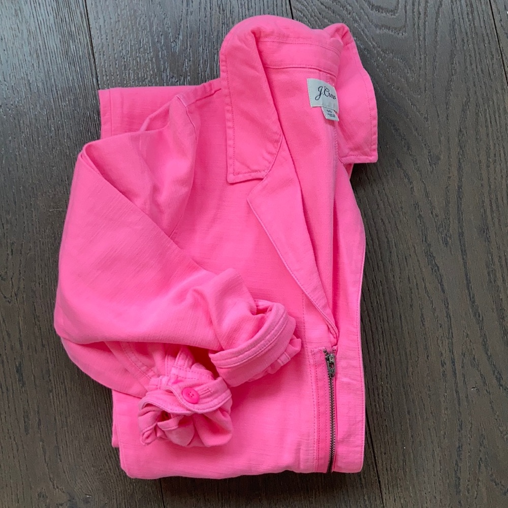 NWOT J.Crew 100% Cotton Coveralls Pink